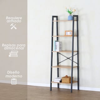 Foto 5 | Librero Organizador Ilios Innova L5e-caf/gdx Color Café 5 Estantes Reforzada