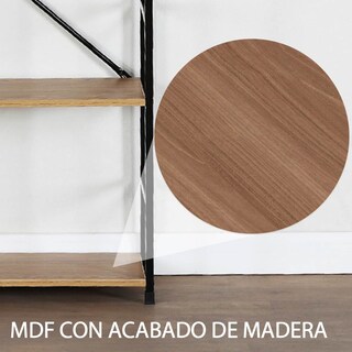 Foto 6 | Librero Ilios Innova Café 4 Estantes con Estructura Metálica