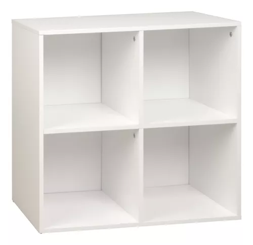 Librero Organizador Estantería Minimalista 4 Cubos Mdf Eke