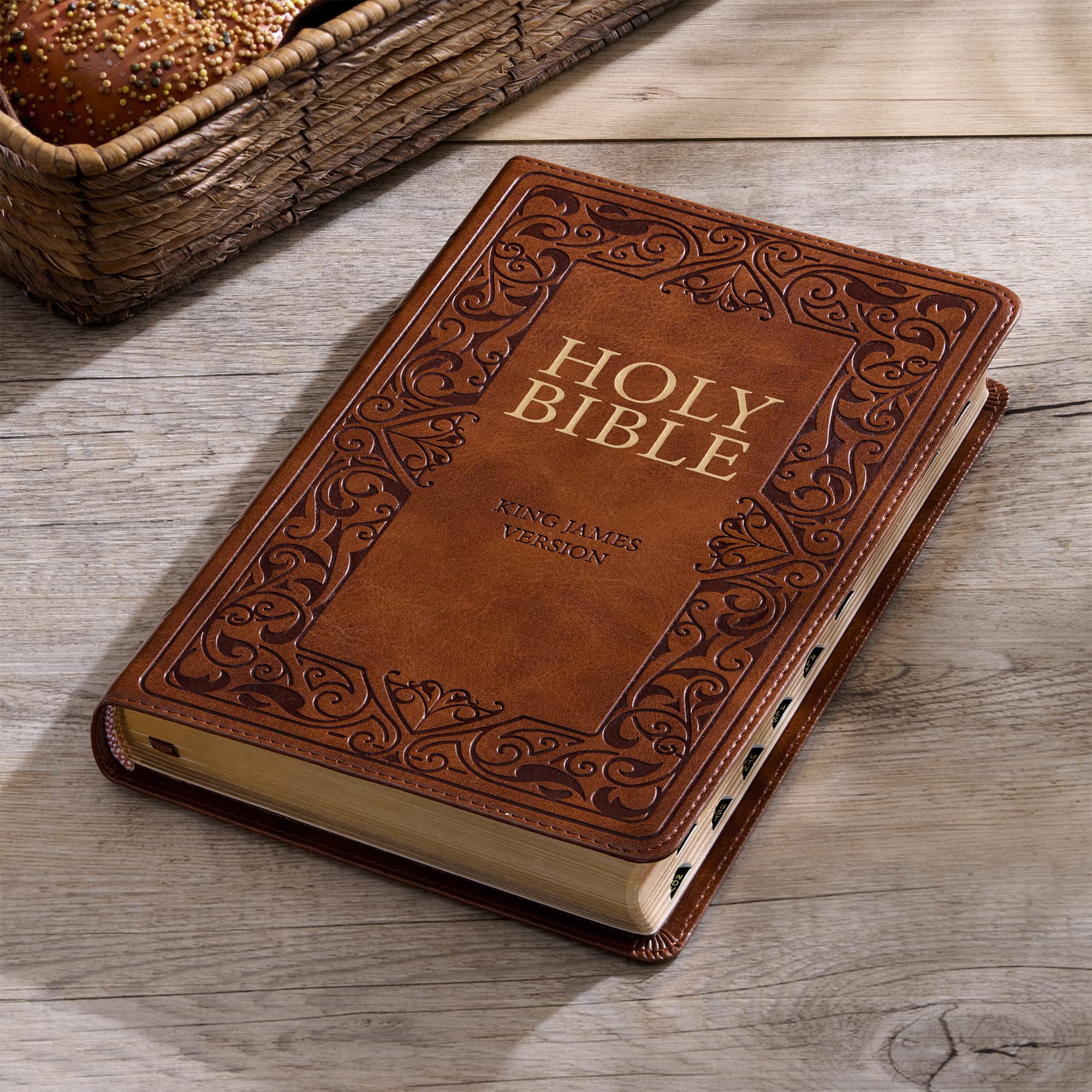 Foto 7 pulgar | Bible Christian Art Gifts Kjv Holy Bible, Piel Sintética - Venta Internacional.