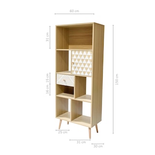 Foto 5 | Librero Top Living Bukler Café Y Blanco