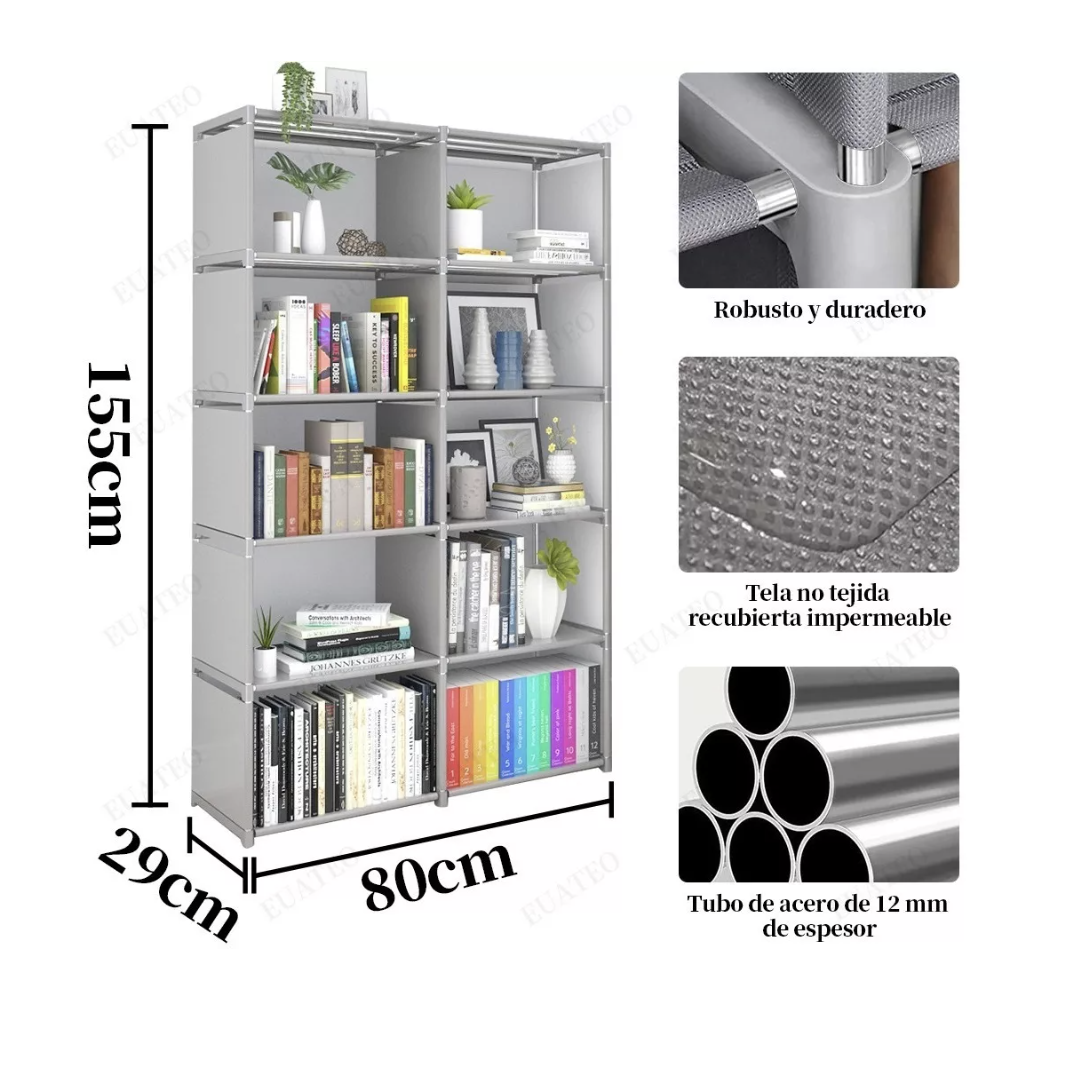 Foto 3 pulgar | Librero Y Mueble Organizador  10 Cubos