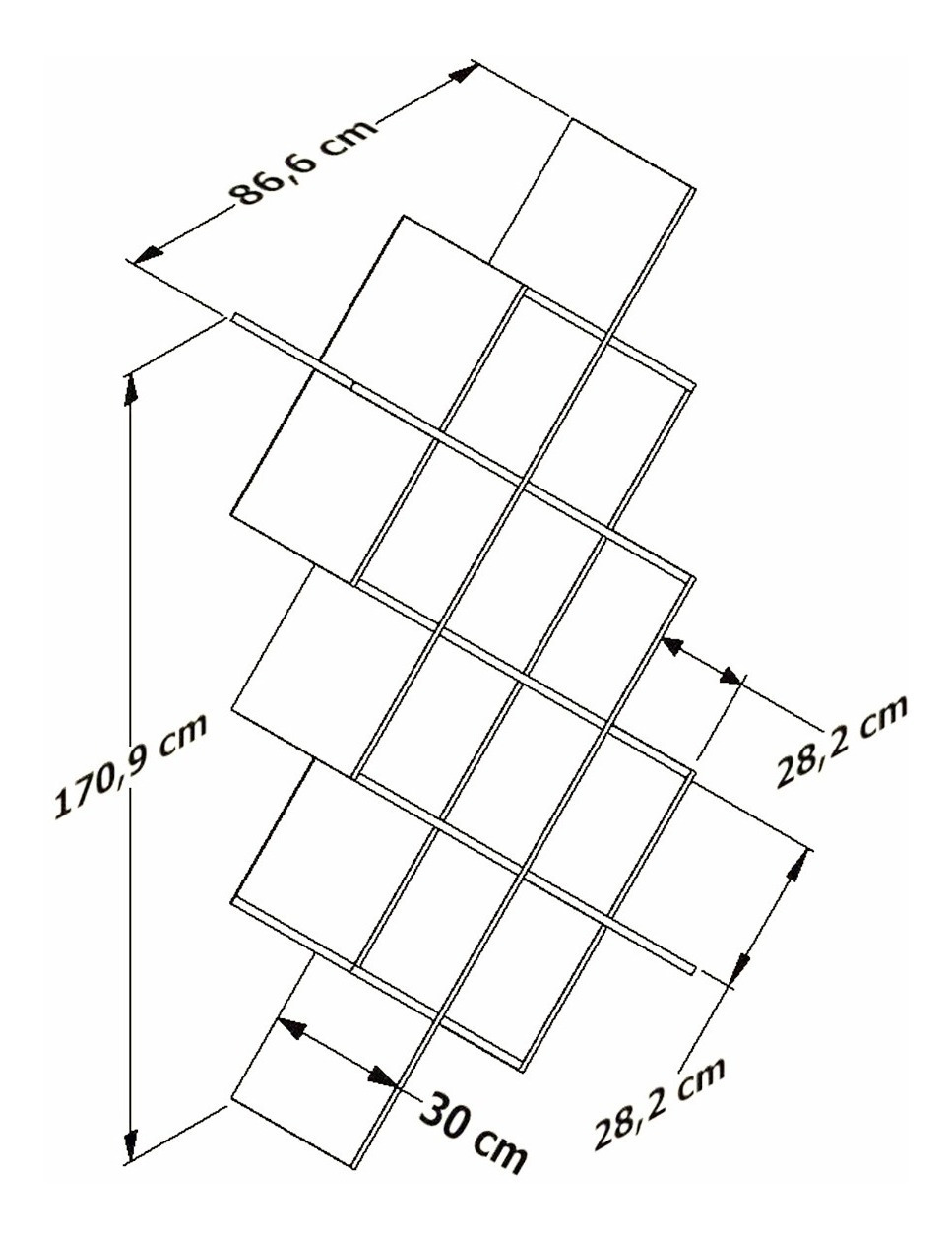 Foto 4 pulgar | Playcon Estante Librero Organizador Colmena, 86.6x170.9x30cm