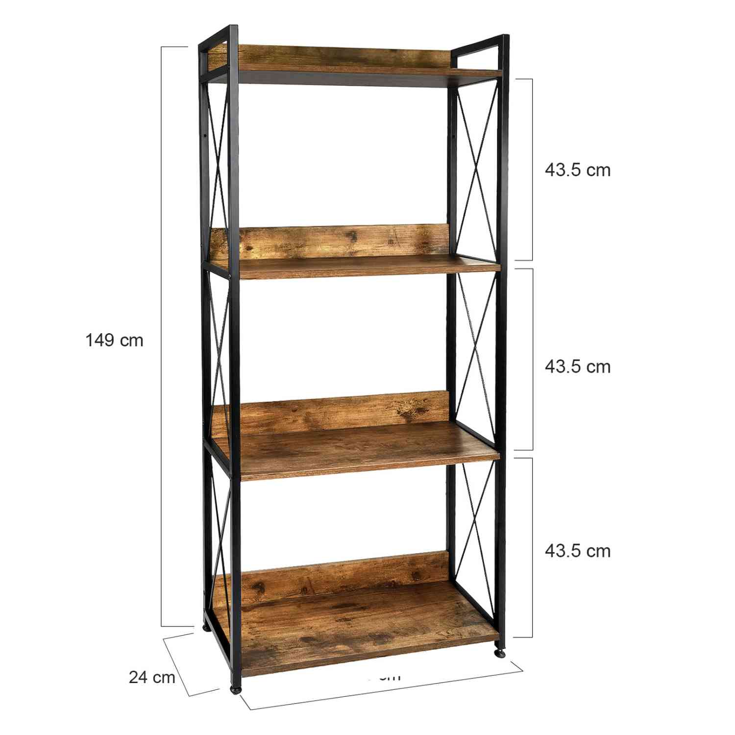 Foto 6 | Librero Rack & Pack 4 Repisas Estante Multiusos Cafe