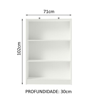 Foto 3 | Estante Librero Organizador Madesa 6907 con 3 Nichos Blanco