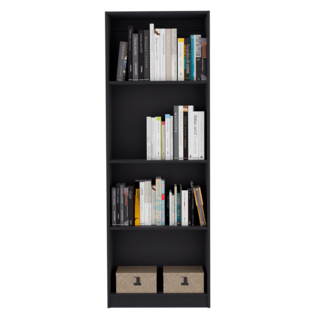 Foto 4 | Librero Home, Wengue, Con Cuatro Entrepaños