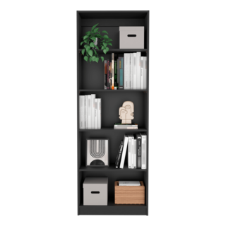 Foto 4 | Librero Home, Wengue, Con Cinco Entrepaños