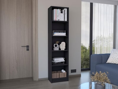 Foto 1 | Librero Home Eco, Wengue, Con Cinco Entrepaños