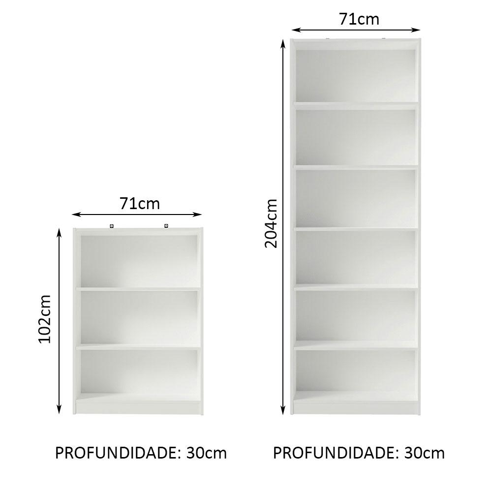 Foto 4 pulgar | Kit Estante Librero Madesa Organizador Blanco