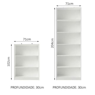 Foto 3 | Kit Estante Librero Madesa Organizador Blanco