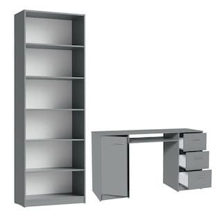 Foto 5 | Kit Estante Librero Madesa 6908 Y Organizador 9400 Gris