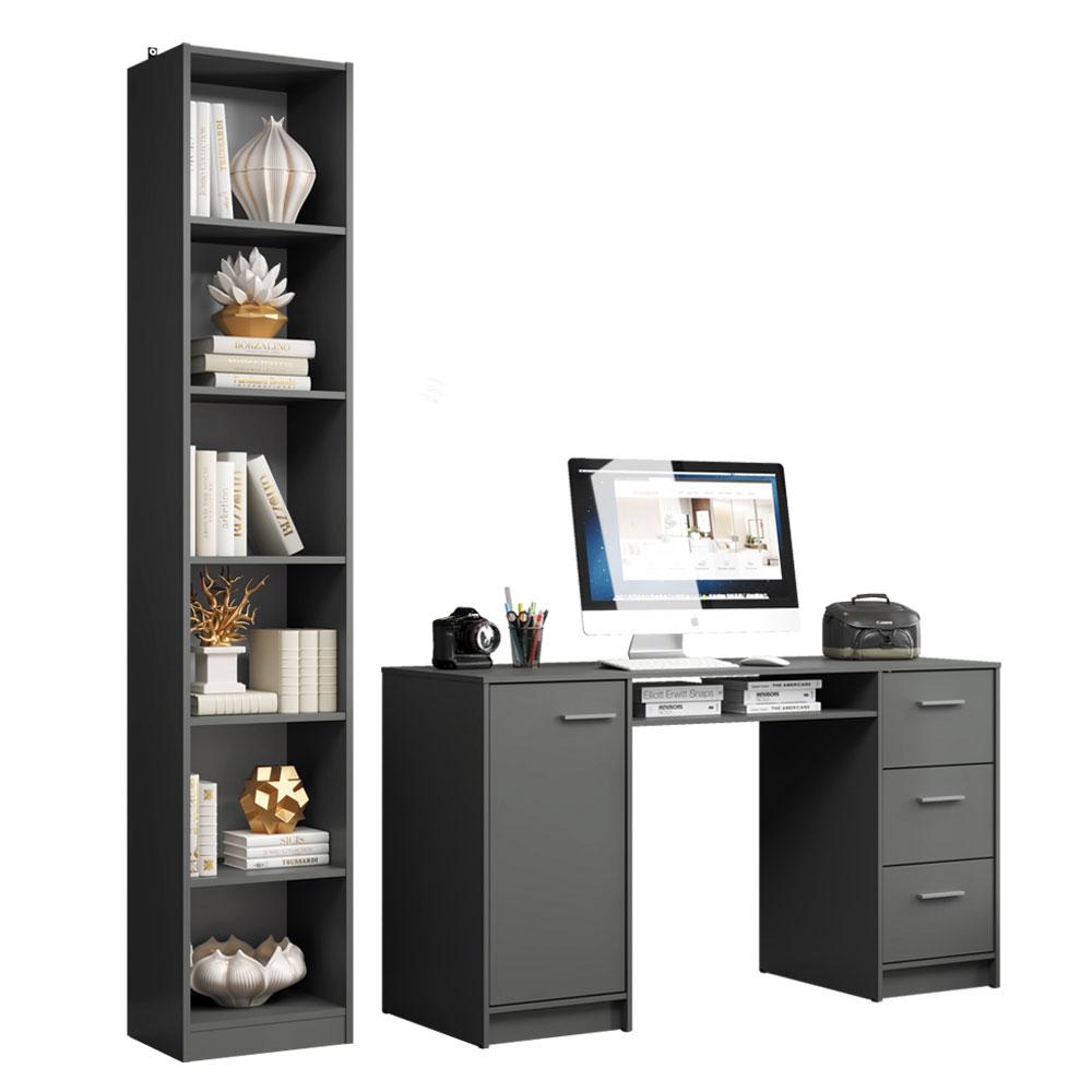 Foto 1 | Kit Estante Librero Madesa 6906 Y Organizador 9400 Gris