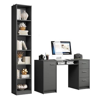 Foto 1 | Kit Estante Librero Madesa 6906 Y Organizador 9400 Gris
