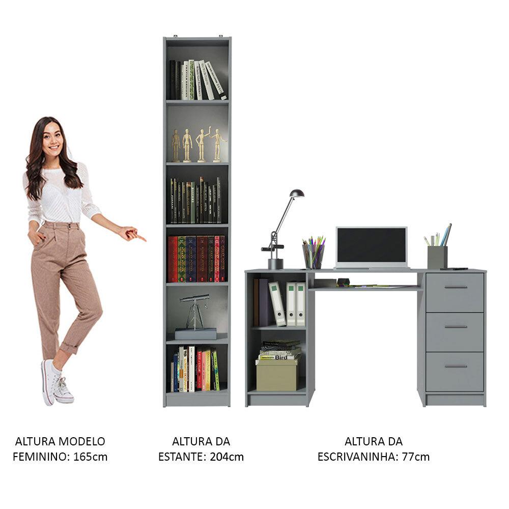 Foto 8 | Kit Estante Librero Madesa 6906 Y Organizador 9400 Gris