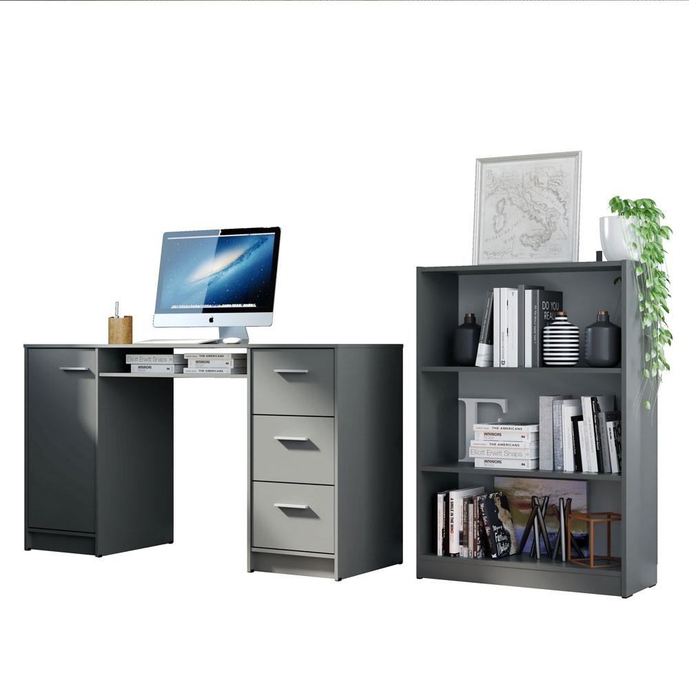 Foto 1 | Kit Estante Librero Madesa 6907 Y Organizador 9400 Gris