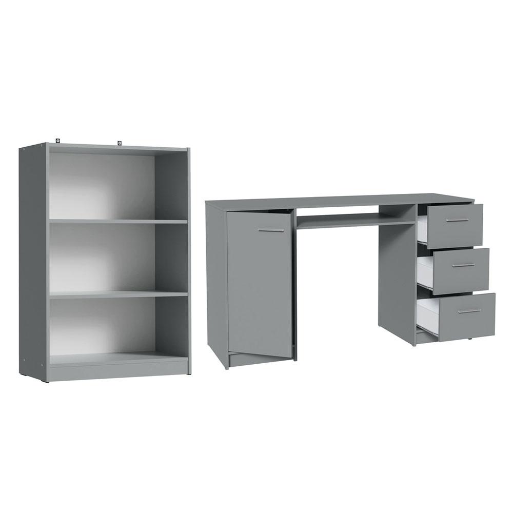 Foto 6 pulgar | Kit Estante Librero Madesa 6907 Y Organizador 9400 Gris