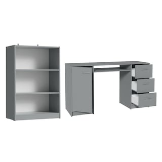 Foto 5 | Kit Estante Librero Madesa 6907 Y Organizador 9400 Gris
