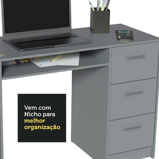 Foto 6 | Kit Estante Librero Madesa 6907 Y Organizador 9400 Gris