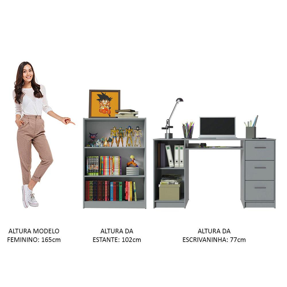 Foto 8 | Kit Estante Librero Madesa 6907 Y Organizador 9400 Gris