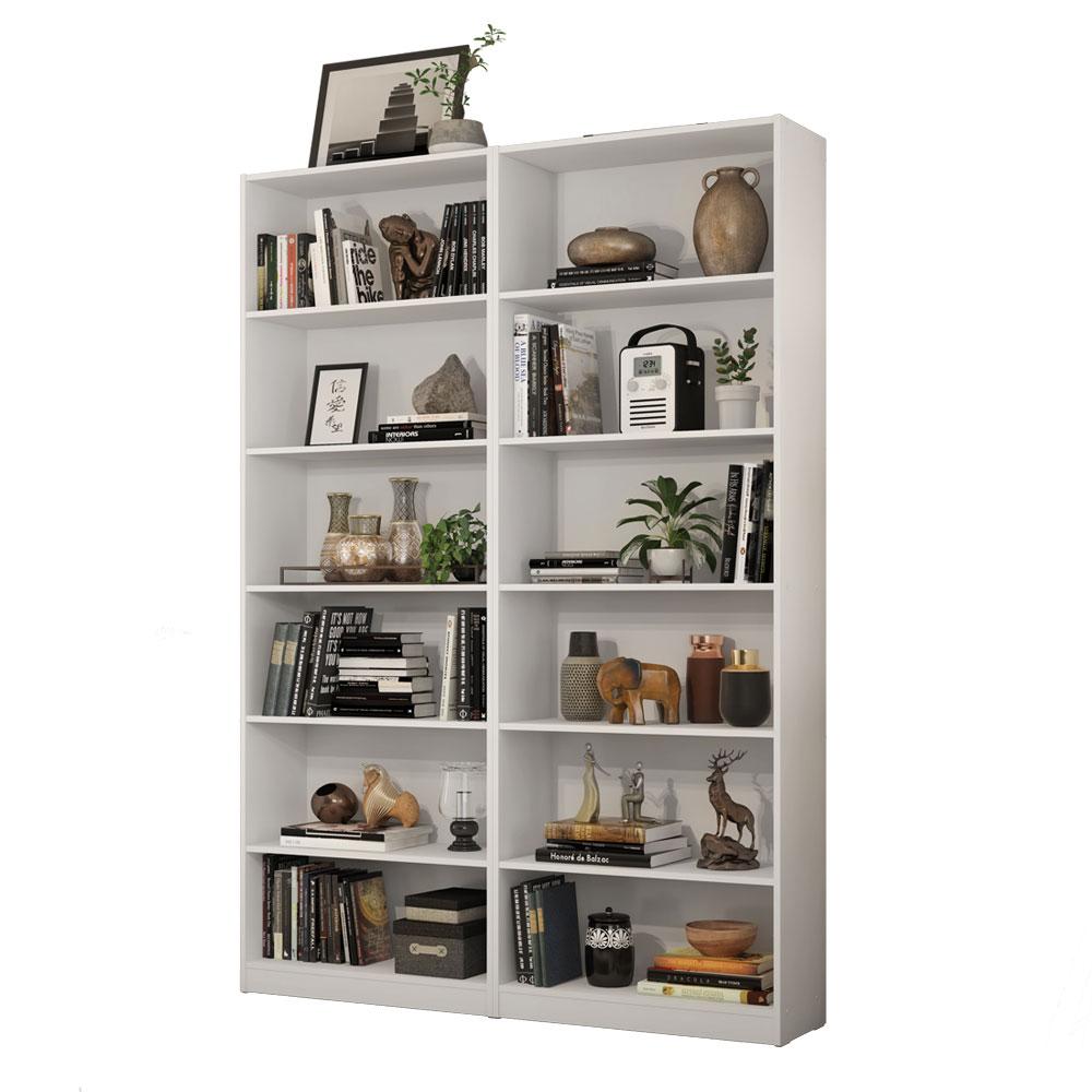 Foto 2 pulgar | Kit Estante Librero Organizador Madesa 6908 Blanco
