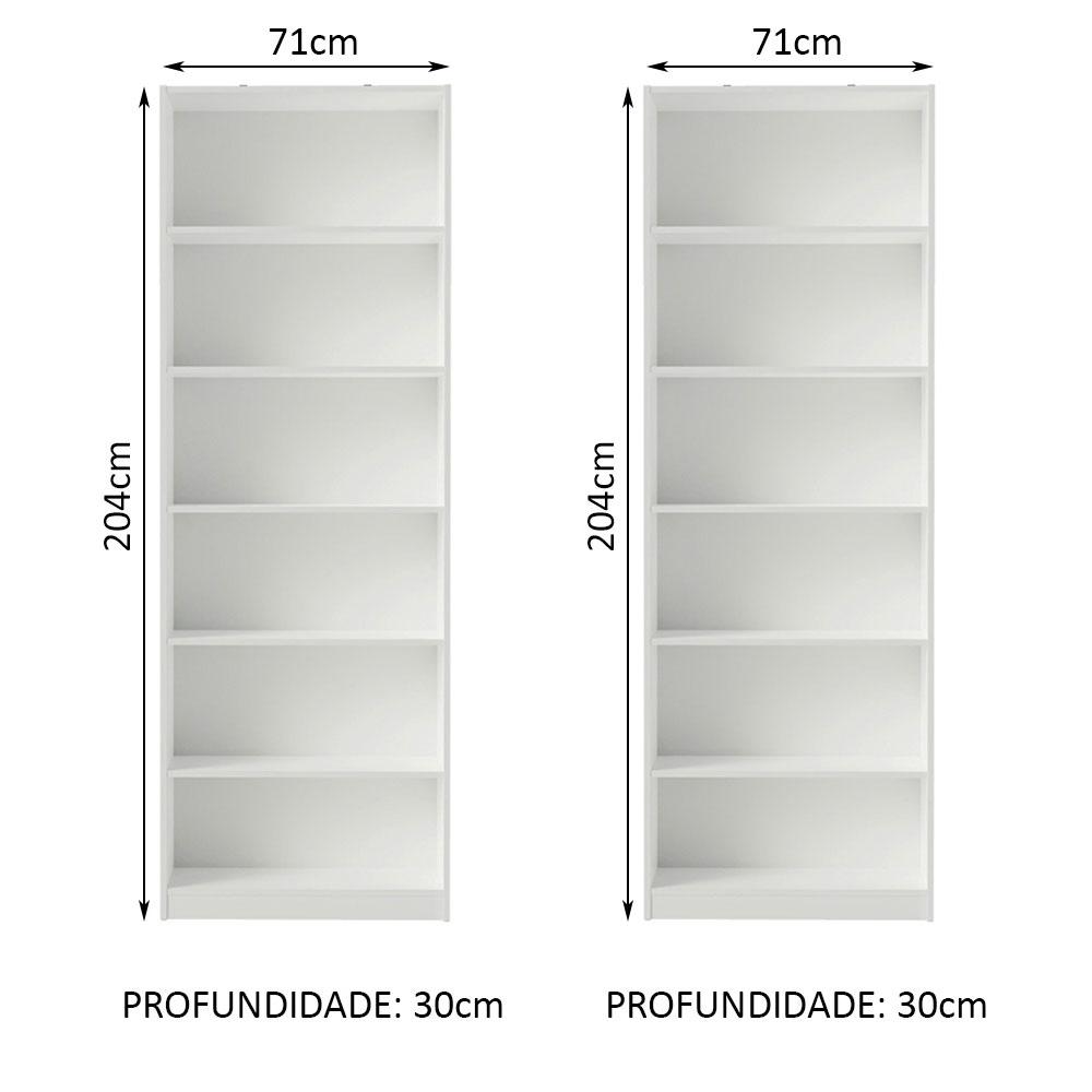 Foto 4 pulgar | Kit Estante Librero Organizador Madesa 6908 Blanco