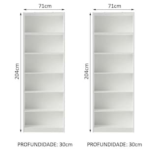 Foto 3 | Kit Estante Librero Organizador Madesa 6908 Blanco