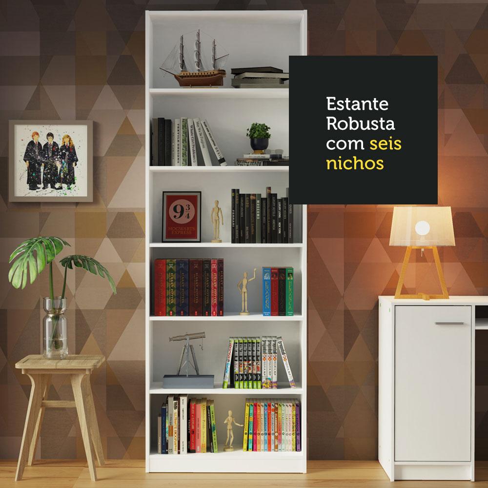 Foto 7 pulgar | Kit Estante Librero Organizador Madesa 6908 Blanco