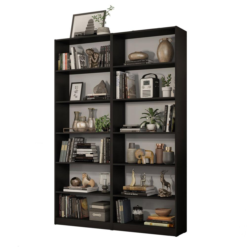 Foto 2 pulgar | Kit Estante Librero Organizador Madesa 6908 Negro