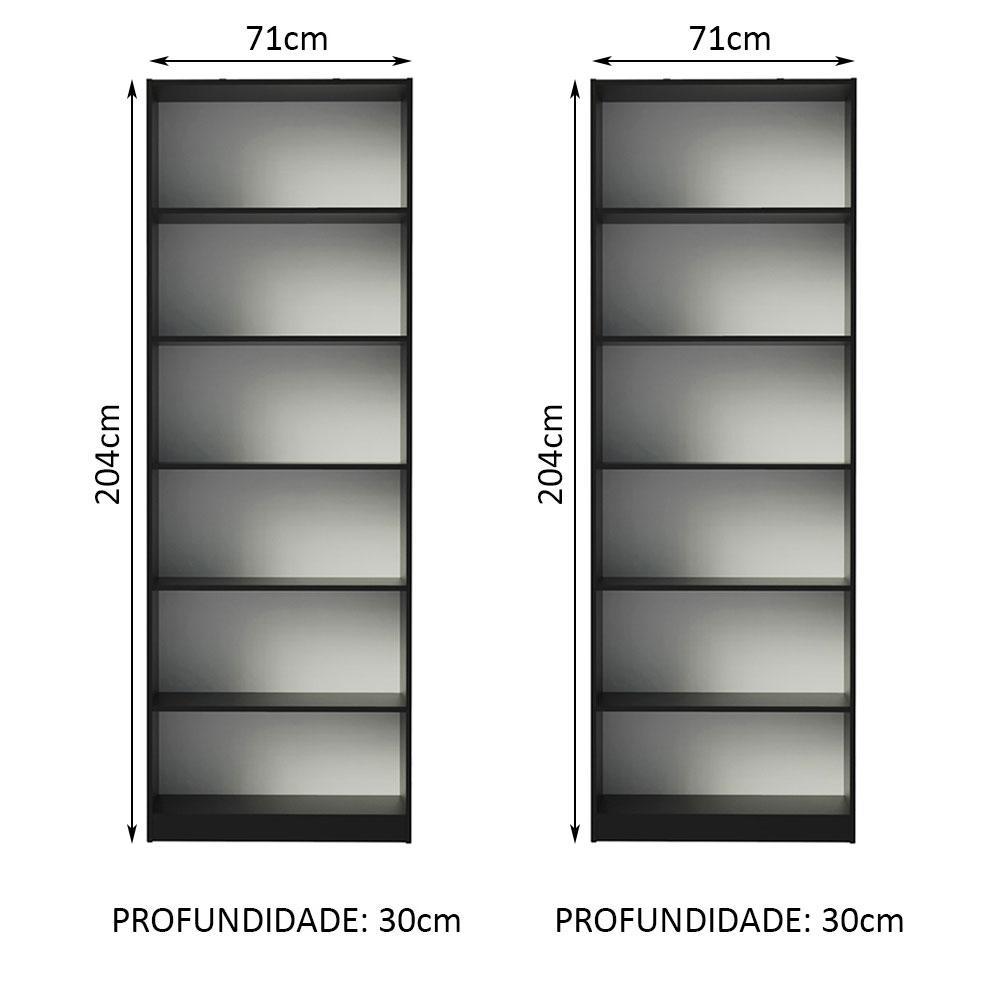 Foto 4 pulgar | Kit Estante Librero Organizador Madesa 6908 Negro