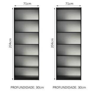 Foto 3 | Kit Estante Librero Organizador Madesa 6908 Negro