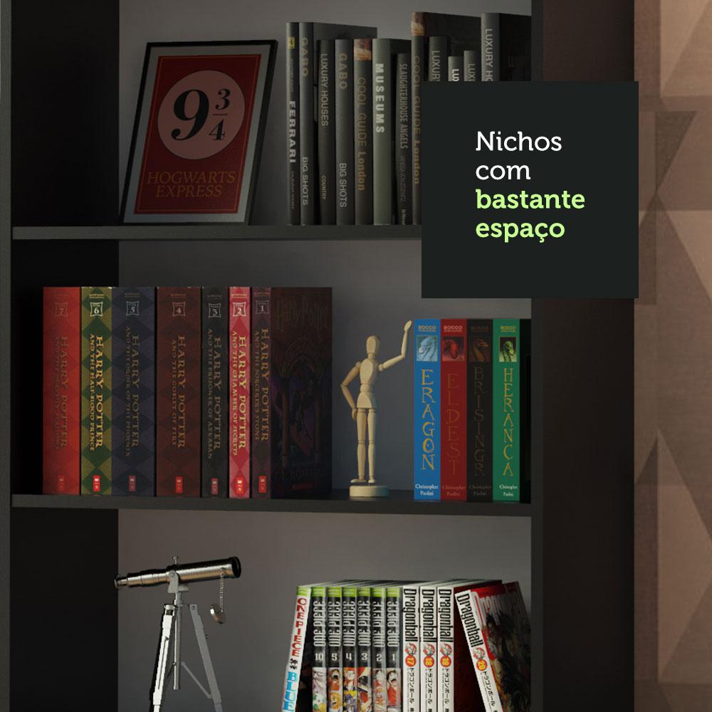 Foto 5 | Kit Estante Librero Organizador Madesa 6908 Negro