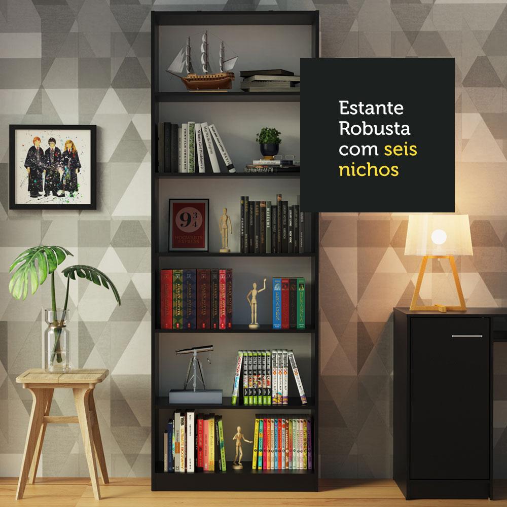 Foto 7 pulgar | Kit Estante Librero Organizador Madesa 6908 Negro