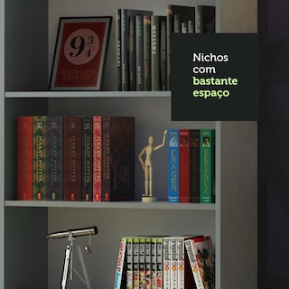 Foto 6 | Kit Estante Librero Madesa 6908 Y Organizador 6906 Gris