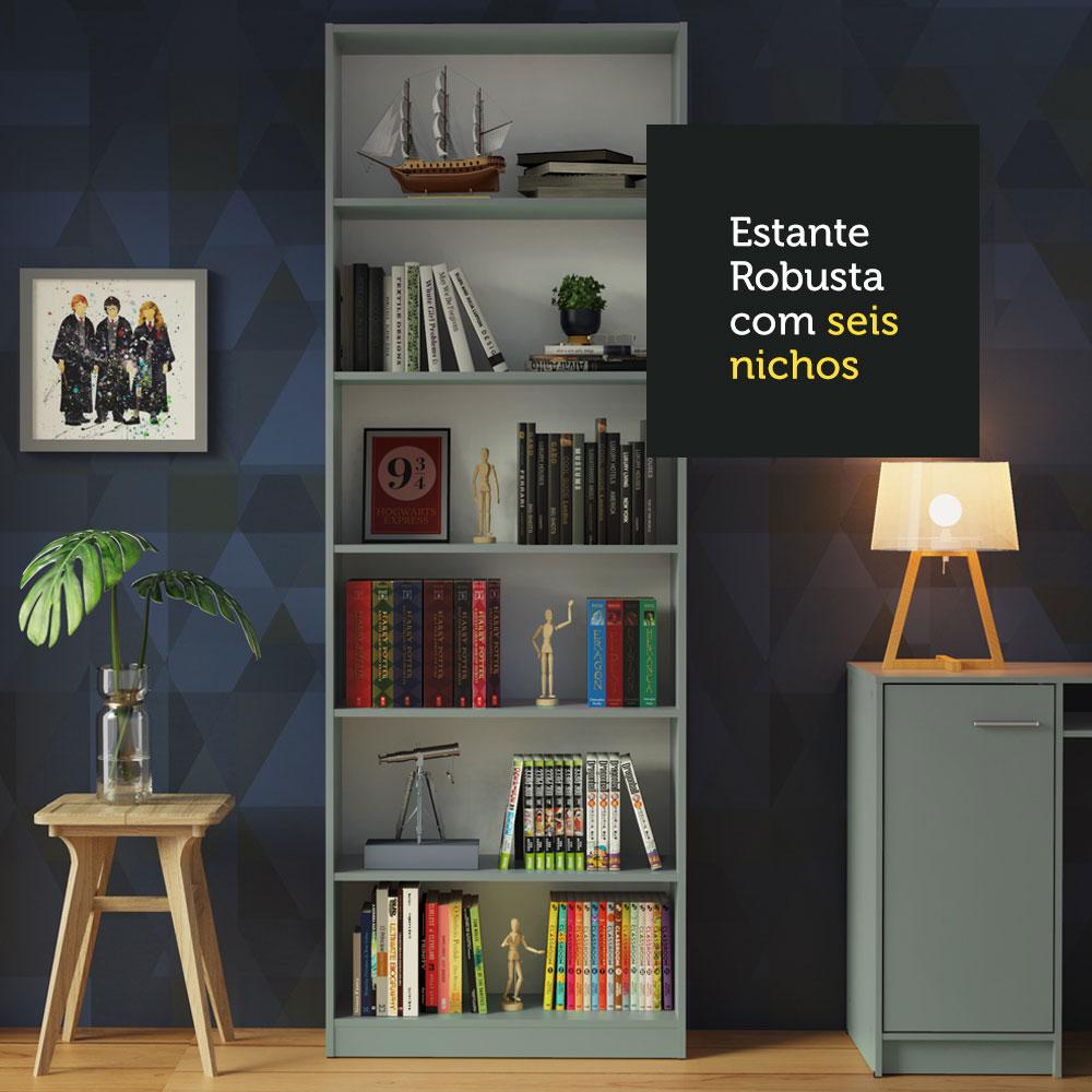 Foto 7 | Kit Estante Librero Madesa 6908 Y Organizador 6906 Gris