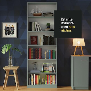 Foto 7 | Kit Estante Librero Madesa 6908 Y Organizador 6906 Gris