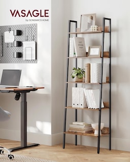 Foto 2 | Librería Estrecha Bookshelf Vasagle De 5 Niveles Para Oficina En Casa