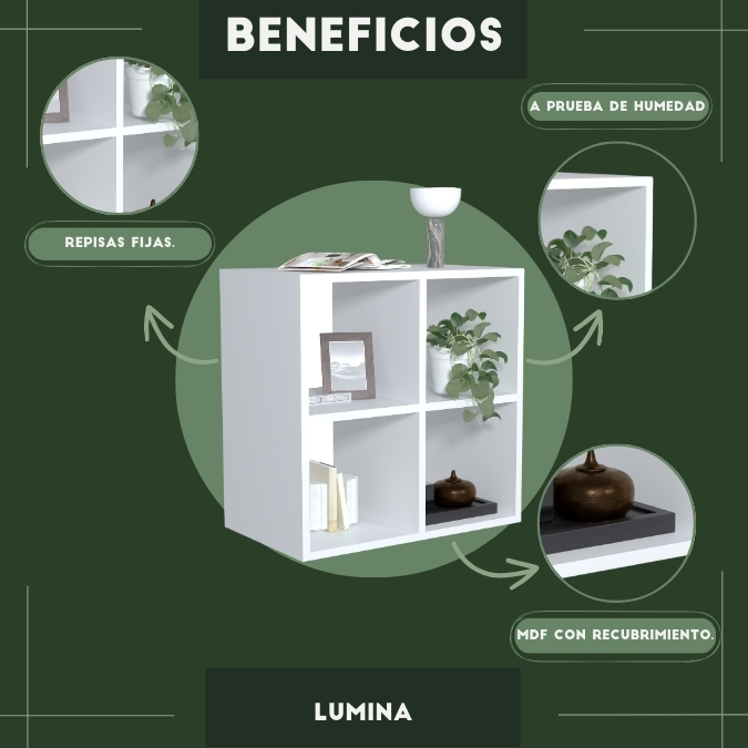 Foto 5 | Librero Lumina, Moru, Blanco