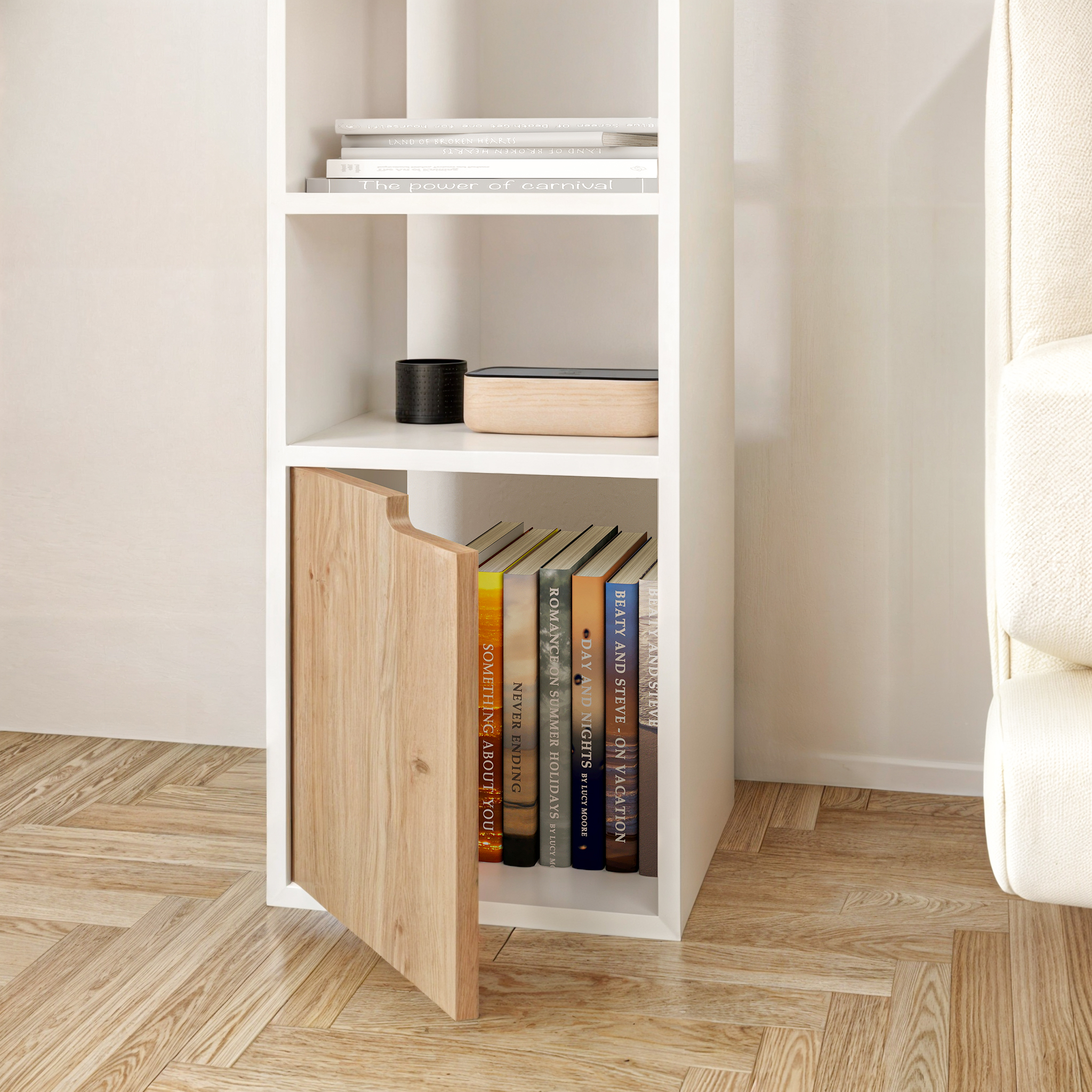 Foto 4 pulgar | Librero Tall, Moru, Blanco