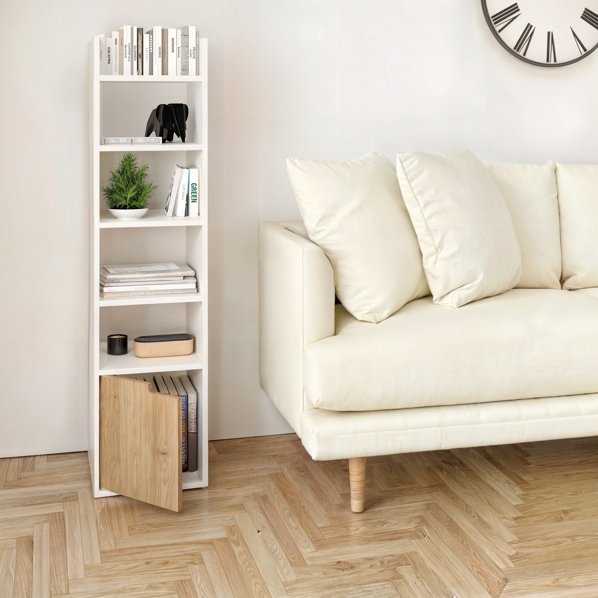 Foto 4 | Librero Tall, Moru, Blanco