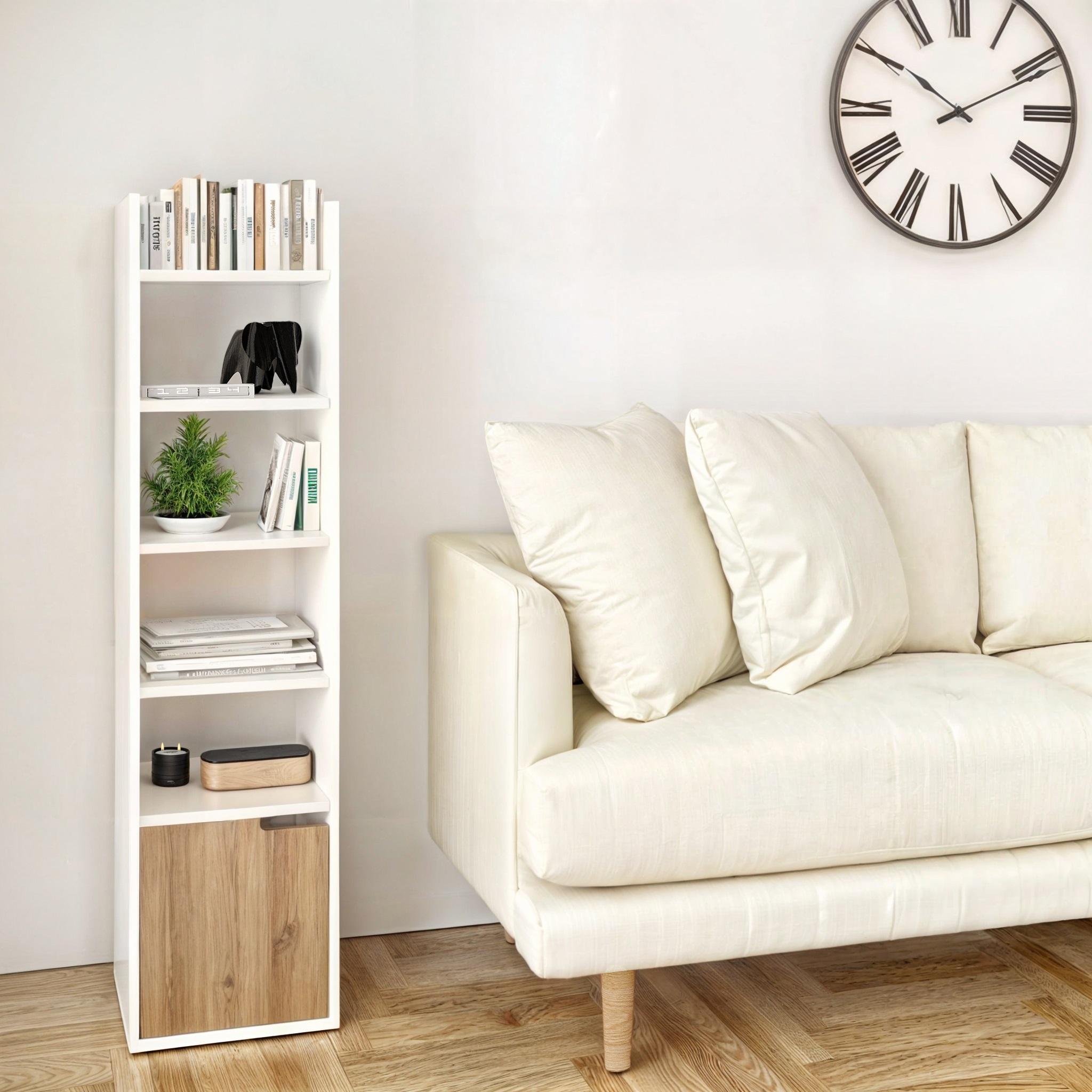 Foto 5 | Librero Tall, Moru, Blanco