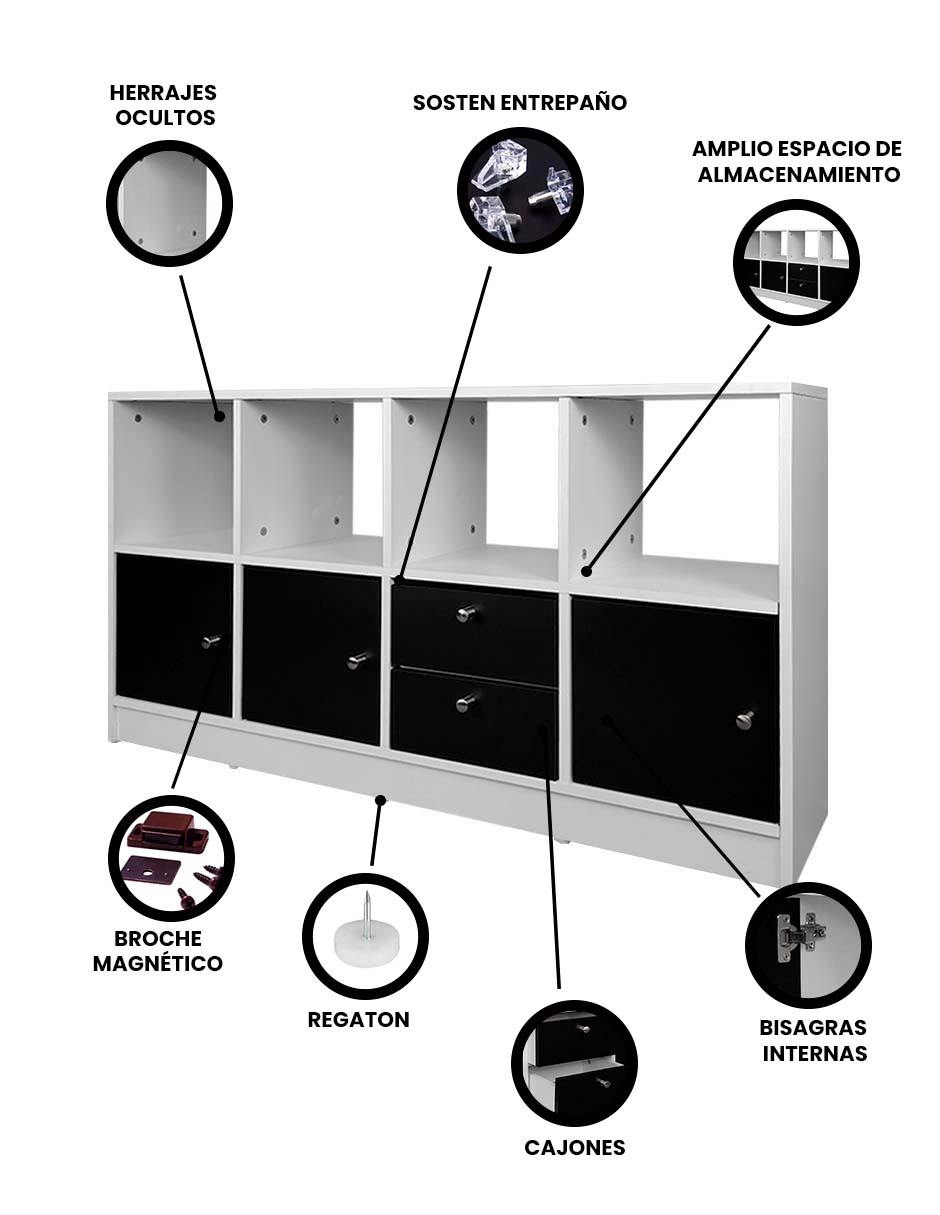 Foto 5 pulgar | Librero Organizador Con Cajones Organizadores Miles