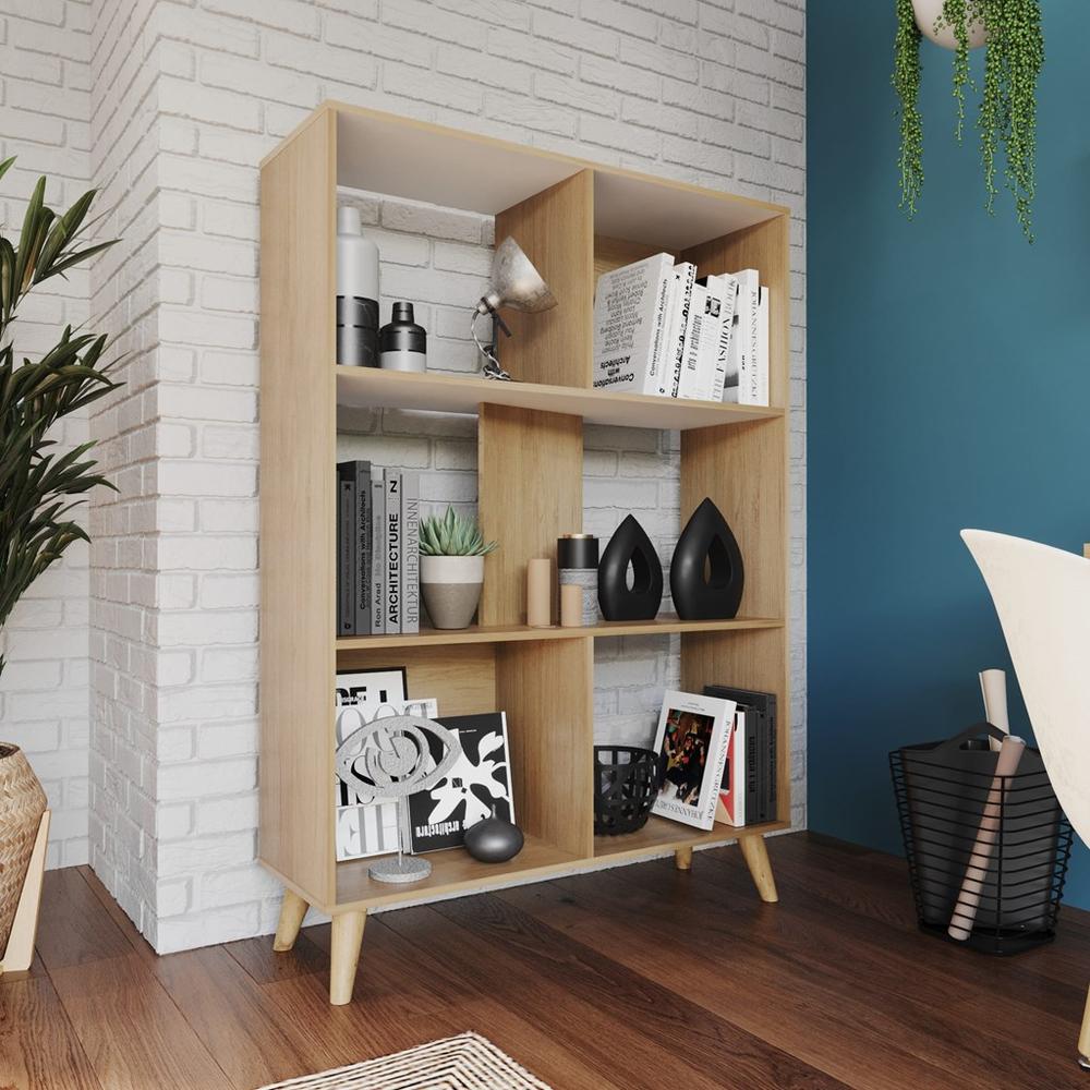 Foto 3 pulgar | Librero York Color Rovere Blanco