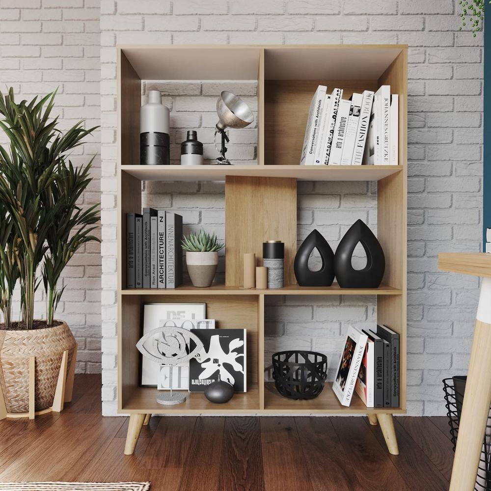 Foto 4 pulgar | Librero York Color Rovere Blanco
