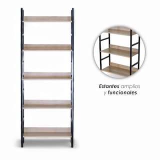 Foto 6 | Ilios Innova | Librero Organizador 5 Estantes Con Estructura Metálica