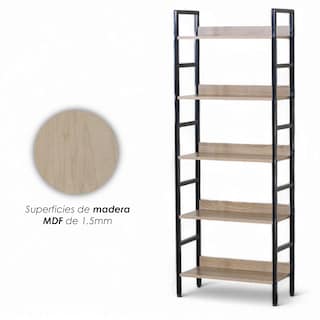 Foto 8 | Ilios Innova | Librero Organizador 5 Estantes Con Estructura Metálica