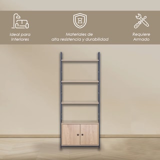 Foto 3 | Librero Organizador Ilios Innova 4 Repisas Puerta y Estructura Metálica