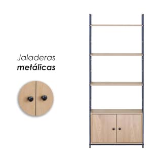 Foto 8 | Librero Organizador Ilios Innova 4 Repisas Puerta y Estructura Metálica
