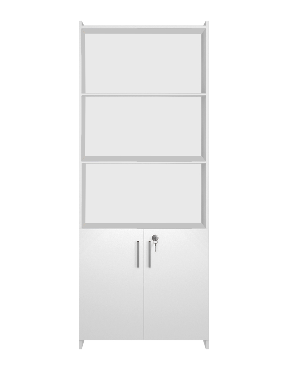 Foto 4 pulgar | Librero Skal Living 5 Repisas con Puertas