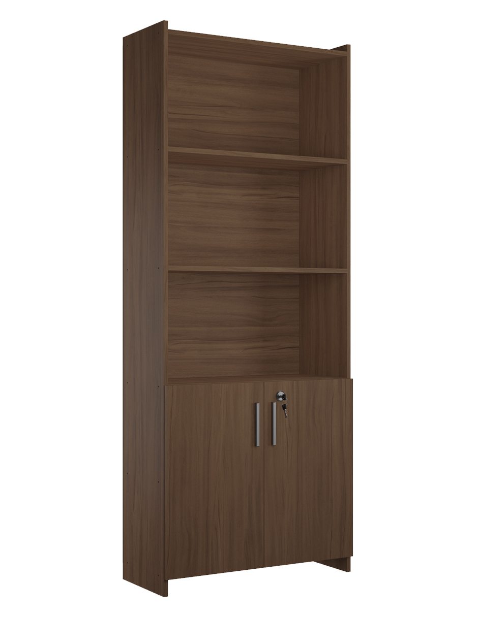 Foto 1 | Librero Skal Living Marrón 5 Repisas con Puertas