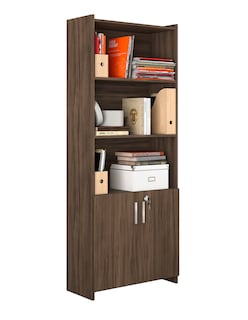 Foto 2 | Librero Skal Living Marrón 5 Repisas con Puertas
